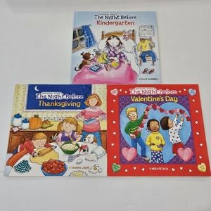 Night Before Valintine's, Thanksgiving, Kindergarten Book Lot Good Condition 2